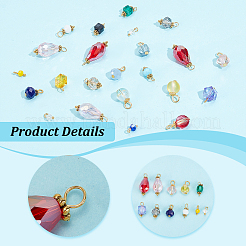 100Pcs 10 Style Glass Charms Sets&nbsp;FIND-PH0018-59