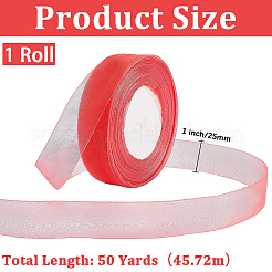 1 Rolls Sheer Organza Ribbon&nbsp;SRIB-CY0001-22A-05
