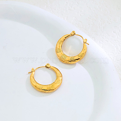 Brass Textured Ring Hoop Earrings&nbsp;PO1535