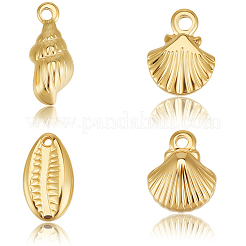 20Pcs 4 Styles 304 Stainless Steel Pendants&nbsp;STAS-BBC0007-06
