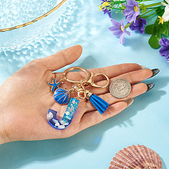 Star Resin & Shell Keychains&nbsp;KEYC-TAC00087-01J