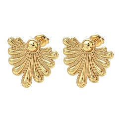Flower 304 Stainless Steel Stud Earrings for Women&nbsp;EJEW-K333-32G