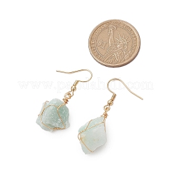 Natural Green Aventurine & 304 Stainless Steel Dangle Earrings for Women&nbsp;EJEW-JE06237-02