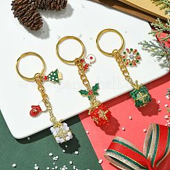 3Pcs 3 Styles Woven Glass Keychains&nbsp;KEYC-MZ00017