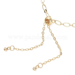 Brass Cable & Figaro Chain Slider Bracelets for Women&nbsp;BJEW-JB13156
