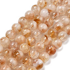 Heated Natural Citrine Beads Strands&nbsp;X-G-NH0010-04