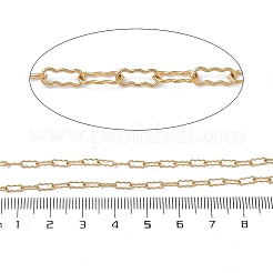 304 Stainless Steel Wavy Rectangle Link Chains&nbsp;CHS-C023-02A-G