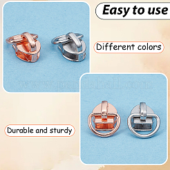20Pcs 2 Colors Alloy Zipper with D Ring&nbsp;SENE-CY0001-12A