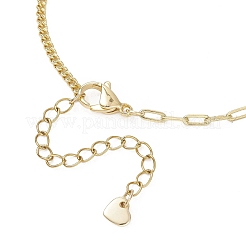 Brass Heart Charm Bracelets&nbsp;BJEW-JB12712