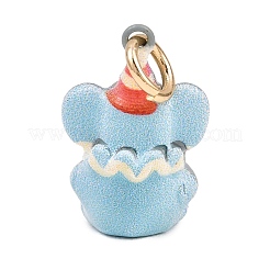 Brass Enamel Pendants&nbsp;KK-CBADA45-02G-04