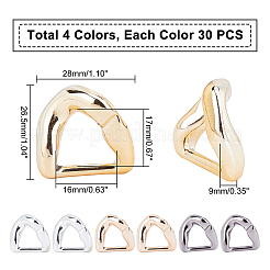 30Pcs 120Pcs 4 Colors UV Plating ABS Plastic Linking Rings&nbsp;CCB-PH0001-14