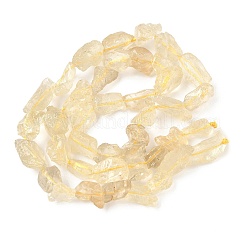 Raw Rough Natural Lemon Quartz(Heated) Beads Strands&nbsp;G-M453-C01