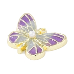 Rack Plating Alloy Enamel Pendants&nbsp;PALLOY-F018-22G-01