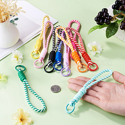 10Pcs 10 Colors Polyester Woven Lanyard Hand Mobile Straps&nbsp;MOBA-TA0001-01