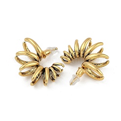 Brass Nuggets Stud Earrings&nbsp;EJEW-Q391-06AG