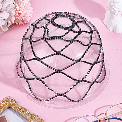 1Pc Rhinestone Mesh Headpiece Cap&nbsp;AJEW-HY0002-55B