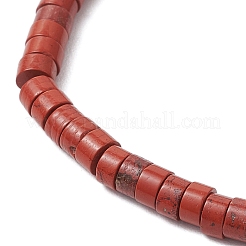 7Pcs Natural Red Aventurine/ Red Jasper/ Green Aventurine/ Tiger Eye/ Turquoise/ Lapis Lazuli/ Lepidolite Beads Stretch Bracelets for Women&nbsp;BJEW-JB11670