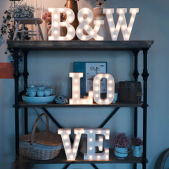 Wooden Letter Ornaments&nbsp;WOOD-GF0001-15-13