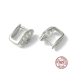 Anti-Tarnish Rhodium Plated 925 Sterling Silver Micro Pave Cubic Zirconia Pendant Bails&nbsp;STER-P034-21P