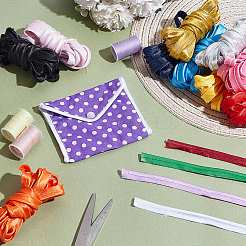 56 Yards 14 Colors Polyester Fiber Ribbons&nbsp;OCOR-GA0002-64