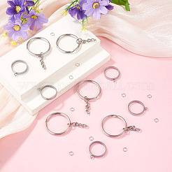 5Pcs 304 Stainless Steel Open Back Bezel Pendants&nbsp;STAS-TAD0001-01B