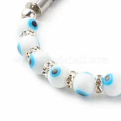 Handmade Lampwork Evil Eye Beaded Bracelets&nbsp;BJEW-JB06379