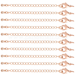 20Pcs Long-Lasting Plated Brass Chain Extender&nbsp;KK-BBC0023-26RG