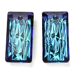 Embossed Glass Rhinestone Pendants&nbsp;GLAA-J101-07B-001BB