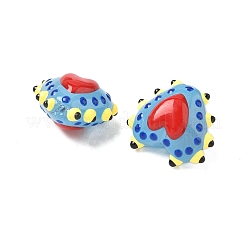 Baking Paint Glass Bumpy Beads Heart&nbsp;LAMP-V001-09E