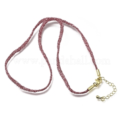 3.5MM Polyester Metallic Cord Braided Cord Necklace Making&nbsp;FB-CBAA152-01G
