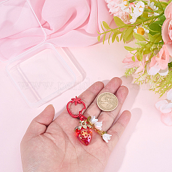1Pc Acrylic Strawberry Pendant Decorations&nbsp;KEYC-BM0001-25B