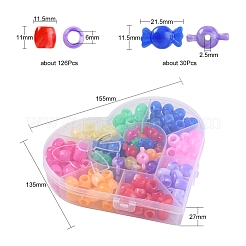 156Pcs 9 Style Acrylic European Beads&nbsp;MACR-YW0001-68