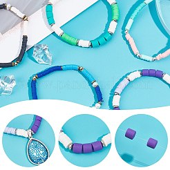 Handmade Polymer Clay Heishi Beaded Stretch Bracelets&nbsp;BJEW-PH0004-09