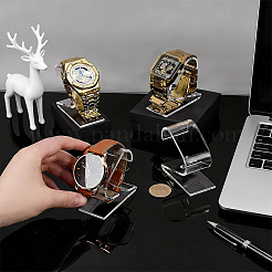 10Pcs C Shaped Acrylic Single Watch Display Stands&nbsp;ODIS-PH0009-32