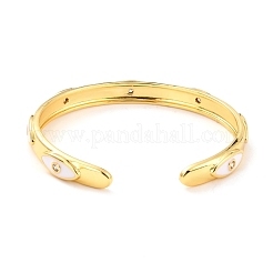 Colorful Evil Eye Cubic Zirconia Cuff Bangle&nbsp;BJEW-D448-26G-RS