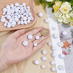 72Pcs 3 Styles 1-Hole Cloth Aluminum Shank Buttons&nbsp;DIY-NB0014-75C