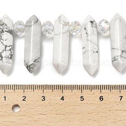 Natural Howlite Double Terminated Point Beads Strands&nbsp;G-H069-A12-01