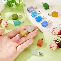 12Pcs 12 Colors Cat Eye Pendants&nbsp;CE-TA0001-04