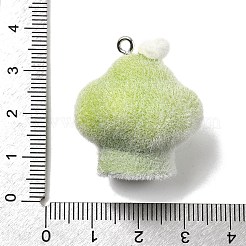 Flocky Opaque Resin Pendants&nbsp;LS-RESI-F062-02A