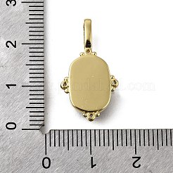 Brass Micro Pave Cubic Zirconia Pendants&nbsp;KK-S523-019G-B