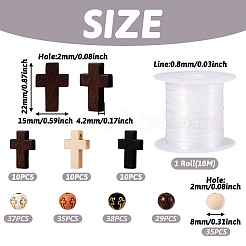 Wood Beads and Plating Acrylic Beads&nbsp;WOOD-TA0001-21