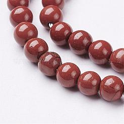 Natural Red Jasper Round Beads Strands&nbsp;GSR4mmC011