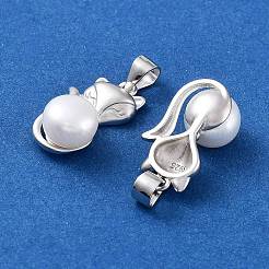 Rhodium Plated 925 Sterling Silver Pendants&nbsp;STER-A044-01MP