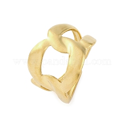 Oval 304 Stainless Steel Open Cuff Ring for Women&nbsp;RJEW-Z083-03G-03