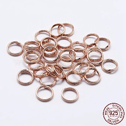 925 Sterling Silver Split Jump Rings&nbsp;STER-F036-01RG-1x4mm