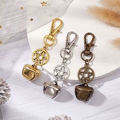 3Pcs 3 Colors Iron Bell Pendant Decoration&nbsp;HJEW-JM02276