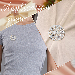 9pcs 9 style Rhinestone Flower Lapel Pins&nbsp;JEWB-NB0001-18