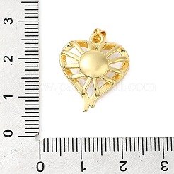 Rack Plating Brass Micro Pave Cubic Zirconia Pendants&nbsp;KK-P241-07G