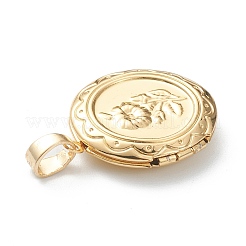 Brass Locket Pendants&nbsp;X-KK-P199-07G