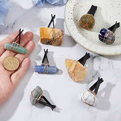 8Pcs Natural Gemstone Car Air Vent Clips&nbsp;HJEW-DC00108